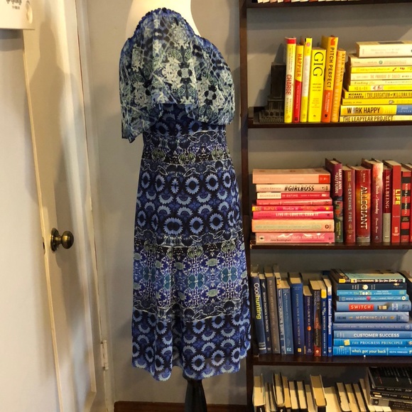 Eliza J Off-The-Shoulder Patterned Dress - Picture 6 of 7